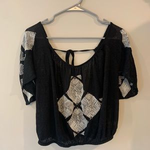 Free people flowy open back tshirt